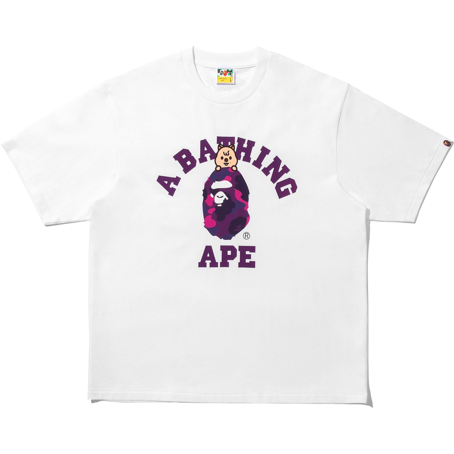 BAPE X STRAY KIDS HAN QUOKKA COLLEGE TEE MENS